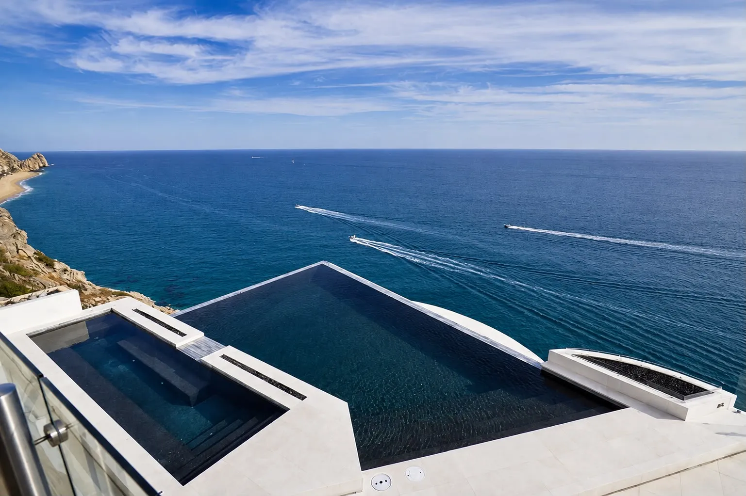 Villa Lands End pool and ocean view, bachelor party villa in Cabo San Lucas